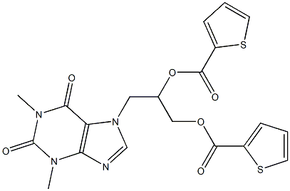 2-Thiophenecarboxylate de 7-(2,3-dihydroxypropyl)theophylline [French],37419-58-2,结构式