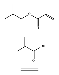 2-甲基-2-丙烯酸与乙烯和2-甲基丙基丙酸酯的聚合物 结构式