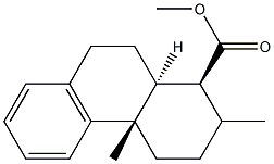 1,2,3,4,4a,9,10,10aβ-オクタヒドロ-1,4aβ-ジメチルフェナントレン-1β-カルボン酸メチル 化学構造式