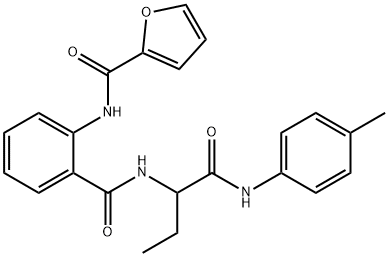 2-Furancarboxamide,N-[2-[[[1-[[(4-methylphenyl)amino]carbonyl]propyl]amino]carbonyl]phenyl]-(9CI) Structure