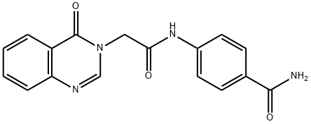 4-{[(4-oxo-3(4H)-quinazolinyl)acetyl]amino}benzamide Struktur