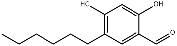 2,4-Dihydroxy-5-hexylbenzaldehyde Struktur