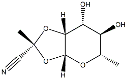 ba-L-Mannopyranose, 1,2-O-[(1R)-1-cyanoethylidene]-6-deoxy- (9CI) 结构式