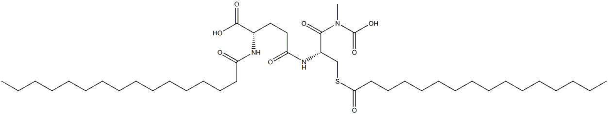 N-Palmitoyl-L-γGlu-S-palmitoyl-L-Cys-Gly-OH 结构式