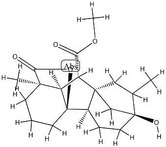 1α,4aα-(Carbonyloxy)-7-hydroxy-1,8-dimethylgibbane-10β-carboxylic acid methyl ester Structure