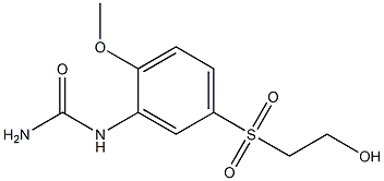 1-[2-Methoxy-5-(β-hydroxyethylsulfonyl)phenyl]urea,37531-82-1,结构式