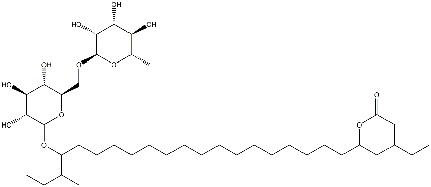 节果决明内酯苷, 37551-77-2, 结构式