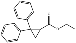 ethyl 2,2-diphenylcyclopropanecarboxylate Struktur