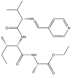 N-(4-Pyridinylmethylene)-L-Val-L-Ile-L-Ala-OEt 结构式