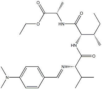 N-[[4-(Dimethylamino)phenyl]methylene]-L-Val-L-Ile-L-Ala-OEt 结构式