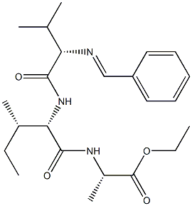 N-(Phenylmethylene)-L-Val-L-Ile-L-Ala-OEt 结构式