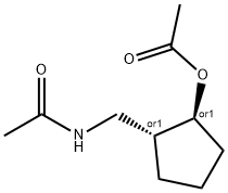 Acetamide, N-[[(1R,2S)-2-(acetyloxy)cyclopentyl]methyl]-, rel- (9CI) 结构式