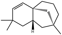 (4aR,8S)-1,2,5,6,7,8,9,9aβ-オクタヒドロ-2,2,8-トリメチル-4a,8-メタノ-4aH-ベンゾシクロヘプテン 化学構造式