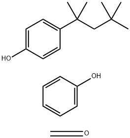 Formaldehyde, polymer with phenol and 4-(1,1,3,3-tetramethylbutyl)phenol 化学構造式