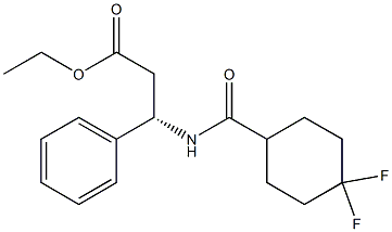 ETHYL (3S)-3-(4,4-DIFLUOROCYCLOHEXANE-1-CARBOXAMIDO)-3-PHENYLPROPANOATE Struktur