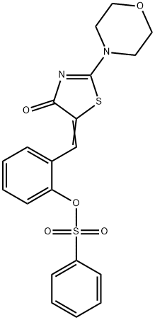2-[(2-(4-morpholinyl)-4-oxo-1,3-thiazol-5(4H)-ylidene)methyl]phenyl benzenesulfonate|