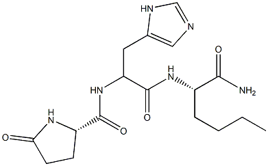 5-オキソ-L-Pro-L-His-L-Nle-NH2 化学構造式