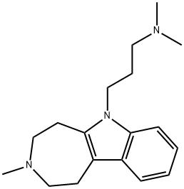 2,3,4,5-Tetrahydro-N,N,3-trimethylazepino[4,5-b]indole-6(1H)-propan-1-amine,37683-53-7,结构式