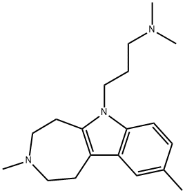 2,3,4,5-Tetrahydro-N,N,3,9-tetramethylazepino[4,5-b]indole-6(1H)-propan-1-amine 结构式