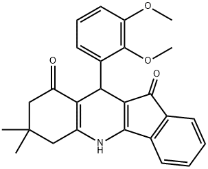 10-(2,3-dimethoxyphenyl)-7,7-dimethyl-6,7,8,10-tetrahydro-5H-indeno[1,2-b]quinoline-9,11-dione Structure