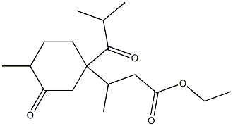 β,4-Dimethyl-1-(2-methyl-1-oxopropyl)-3-oxo-1-cyclohexanepropionic acid ethyl ester,37730-50-0,结构式