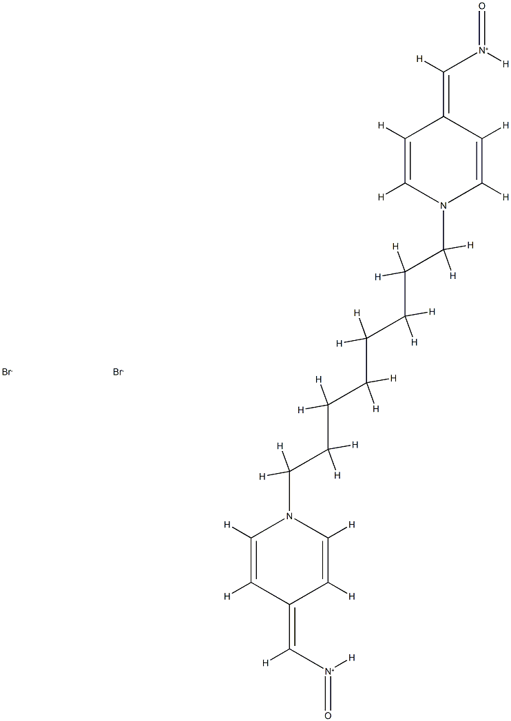 oxo-[[1-[8-[4-(oxoazaniumylmethylidene)pyridin-1-yl]octyl]pyridin-4-yl idene]methyl]azanium dibromide Structure