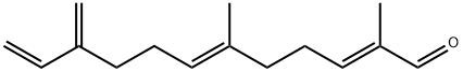 (2E,6E)-2,6-ジメチル-10-メチレン-2,6,11-ドデカトリエナール 化学構造式