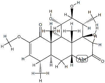 11α,12β,14-Trihydroxy-2-methoxypicras-2-ene-1,16-dione Struktur