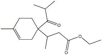 β,4-Dimethyl-1-(2-methyl-1-oxopropyl)-3-cyclohexene-1-propionic acid ethyl ester Struktur