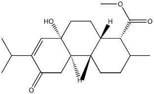 (1R)-1,2,3,4,4a,4bα,5,6,8a,9,10,10aα-ドデカヒドロ-8aα-ヒドロキシ-1,4aβ-ジメチル-7-イソプロピル-6-オキソフェナントレン-1α-カルボン酸メチル 化学構造式