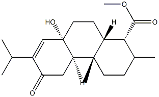 (1R)-1,2,3,4,4a,4bα,5,6,8a,9,10,10aα-Dodecahydro-8aα-hydroxy-1,4aβ-dimethyl-7-isopropyl-6-oxophenanthrene-1α-carboxylic acid methyl ester Struktur