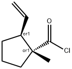 Cyclopentanecarbonyl chloride, 2-ethenyl-1-methyl-, (1R,2S)-rel- (9CI) 结构式