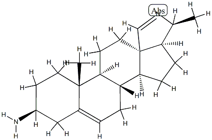 23-ノルコナ-5,18(22)-ジエン-3β-アミン 化学構造式