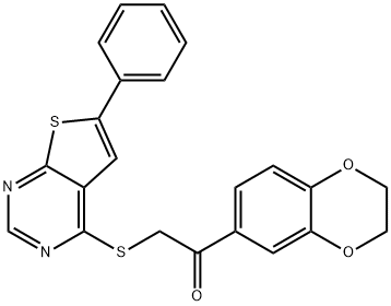 379253-97-1 1-(2,3-dihydro-1,4-benzodioxin-6-yl)-2-[(6-phenylthieno[2,3-d]pyrimidin-4-yl)sulfanyl]ethanone