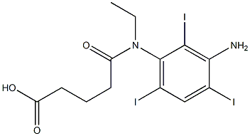 Pentanoic acid, 5-((3-amino-2,4,6-triiodophenyl)ethylamino)-5-oxo- (9C I) 结构式