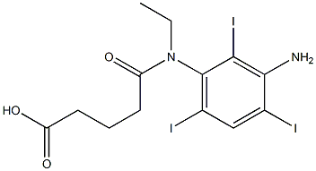 Pentanoic acid, 5-((3-amino-2,4,6-triiodophenyl)ethylamino)-5-oxo- (9C I) Structure