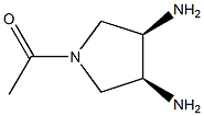 3,4-Pyrrolidinediamine,1-acetyl-,(3R,4S)-rel-(9CI) 结构式