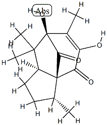 (3R)-1,2,3,7,8,8aβ-Hexahydro-5,7β-dihydroxy-3,6,8,8-tetramethyl-3aα,7-methano-4H-azulene-4,9-dione,38044-10-9,结构式