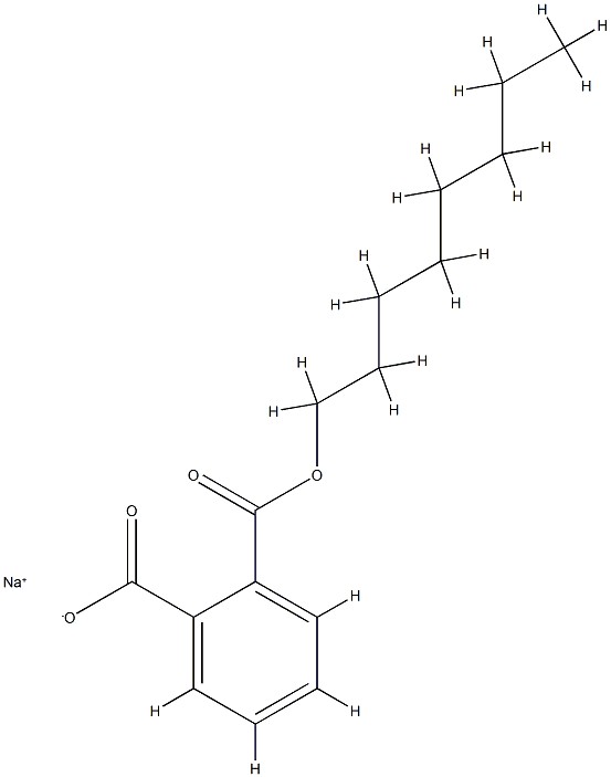 フタル酸1-オクチル2-ナトリウム 化学構造式