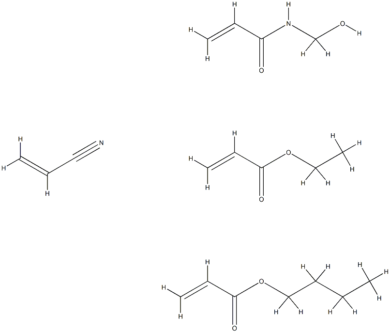 Butyl acrylate, N-methylol acrylamide, ethyl acrylate,acrylonitrilepolymer Struktur
