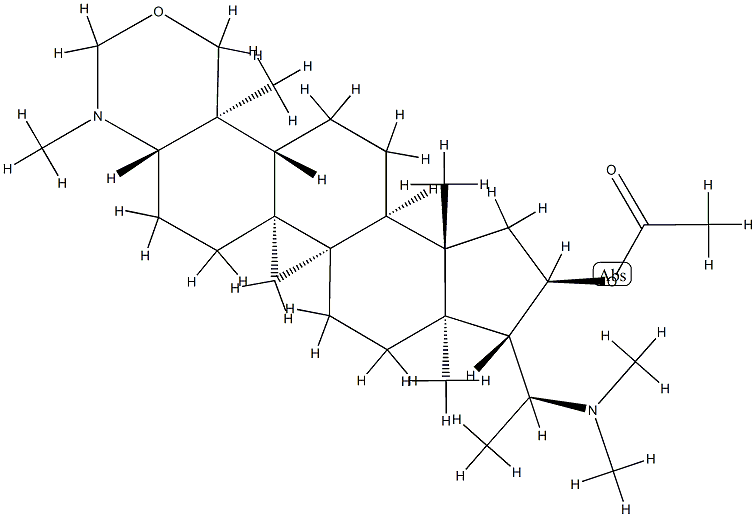 (20S)-20-(Dimethylamino)-2',3α,3',4-tetrahydro-3',4β,14-trimethyl-9β,19-cyclo-6'H-5α-pregn-3-eno[3,4-d][1,3]oxazin-16α-ol acetate|