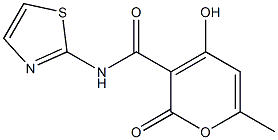 2H-Pyran-3-carboxamide,4-hydroxy-6-methyl-2-oxo-N-2-thiazolyl-(9CI) Struktur