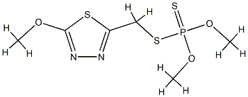 dimethoxy-[(5-methoxy-1,3,4-thiadiazol-2-yl)methylsulfanyl]-sulfanylid ene-phosphorane Struktur