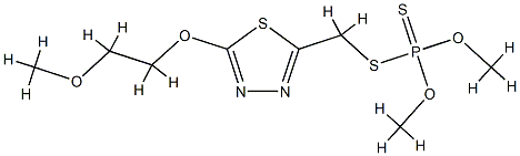 dimethoxy-[[5-(2-methoxyethoxy)-1,3,4-thiadiazol-2-yl]methylsulfanyl]- sulfanylidene-phosphorane 结构式