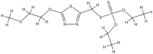 diethoxy-[[5-(2-methoxyethoxy)-1,3,4-thiadiazol-2-yl]methylsulfanyl]-s ulfanylidene-phosphorane Struktur