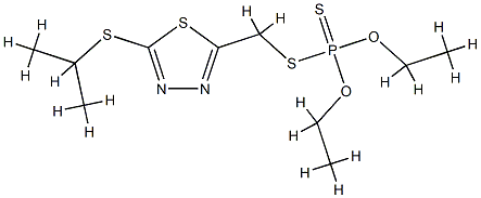 diethoxy-[(5-propan-2-ylsulfanyl-1,3,4-thiadiazol-2-yl)methylsulfanyl] -sulfanylidene-phosphorane 结构式