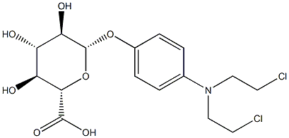 4-(N,N-bis(2-chloroethyl)amino)phenyl O-beta-D-glucopyranosiduronic acid Struktur