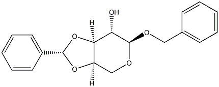 Benzyl 3-O,4-O-[(S)-benzylidene]-α-D-arabinopyranoside Structure