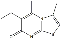 7H-Thiazolo[3,2-a]pyrimidin-7-one,6-ethyl-3,5-dimethyl-(9CI) Struktur