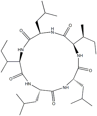 Cyclo(L-Ile-L-Leu-L-Ile-L-Leu-L-Leu-),38184-76-8,结构式